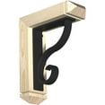 thumbnail image 1 of 4"W x 11 1/2"D x 14"H Ashford Arts & Crafts Ironcrest Rough Sawn Bracket, Douglas Fir (2"W x 7 1/2"D x 10"H Iron Bracket), 1 of 5