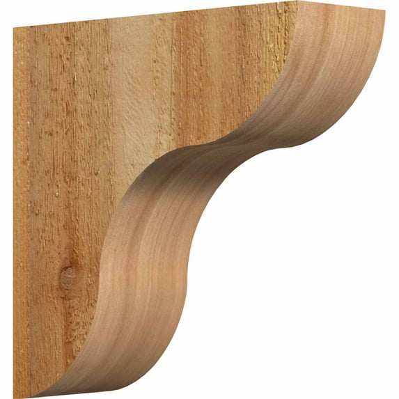 4"W x 12"D x 12"H Carmel Rough Sawn Corbel, Western Red Cedar