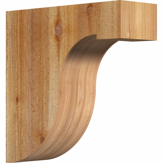 4"W x 12"D x 12"H Del Monte Rough Sawn Corbel, Western Red Cedar
