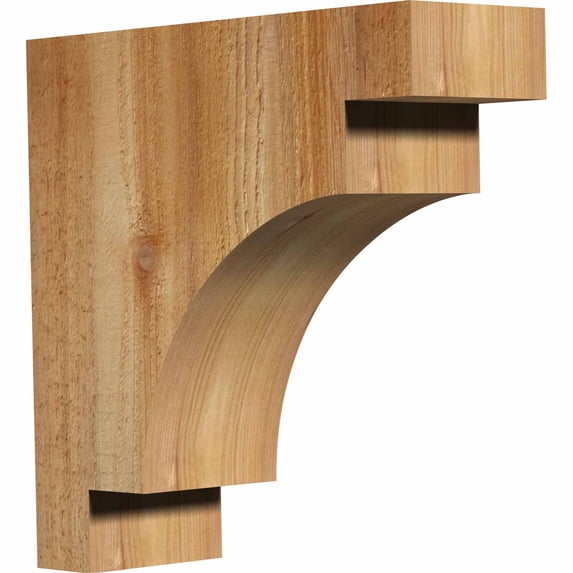 4"W x 12"D x 12"H Mediterranean Rough Sawn Corbel, Western Red Cedar