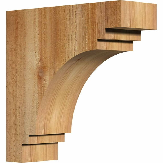 4"W x 12"D x 12"H Pescadero Rough Sawn Corbel, Western Red Cedar