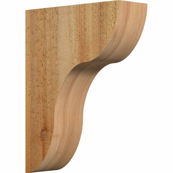 4"W x 12"D x 16"H Carmel Rough Sawn Corbel, Western Red Cedar