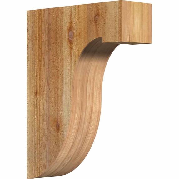 4"W x 12"D x 16"H Del Monte Rough Sawn Corbel, Western Red Cedar