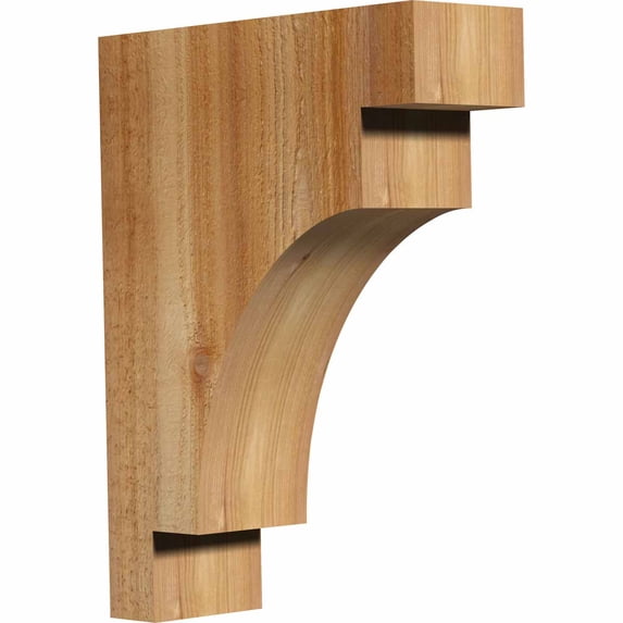 4"W x 12"D x 16"H Mediterranean Rough Sawn Corbel, Western Red Cedar