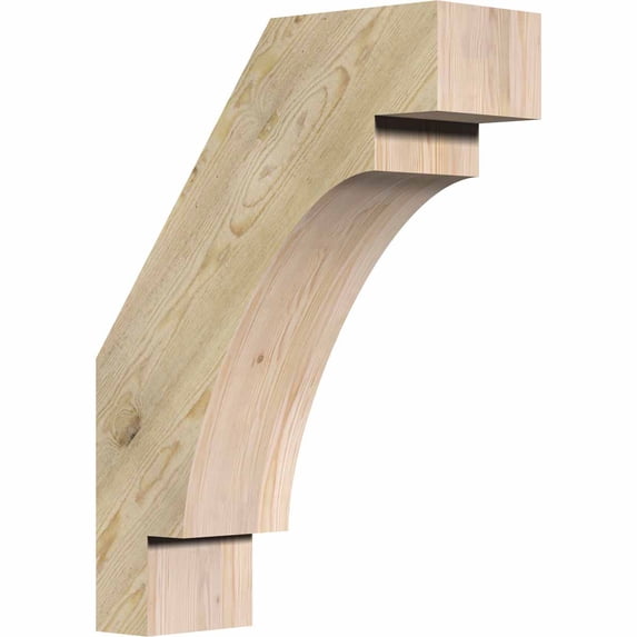 4"W x 12"D x 16"H Merced Rough Sawn Brace, Douglas Fir