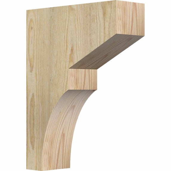 4"W x 12"D x 16"H Monterey Rough Sawn Corbel, Douglas Fir