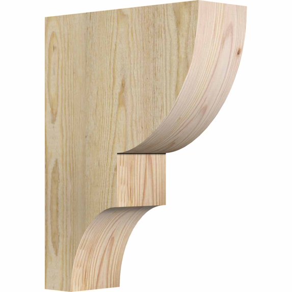 4"W x 12"D x 16"H Ridgewood Rough Sawn Corbel, Douglas Fir
