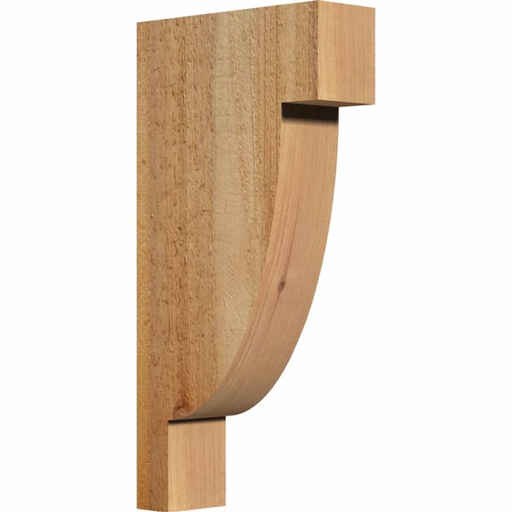 4"W x 12"D x 24"H Alpine Rough Sawn Corbel, Western Red Cedar