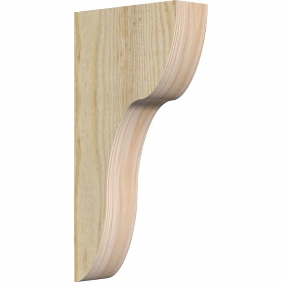 4"W x 12"D x 24"H Carmel Rough Sawn Corbel, Douglas Fir