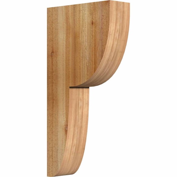 4"W x 12"D x 24"H Crestline Rough Sawn Corbel, Western Red Cedar