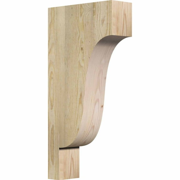 4"W x 12"D x 24"H Newport Rough Sawn Corbel, Douglas Fir