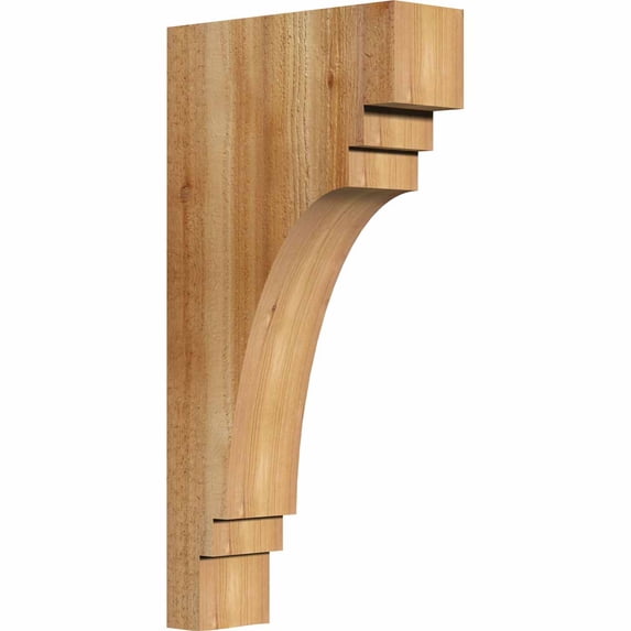 4"W x 12"D x 24"H Pescadero Rough Sawn Corbel, Western Red Cedar