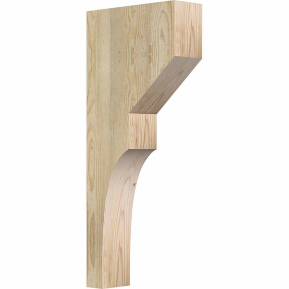 4"W x 12"D x 28"H Monterey Rough Sawn Corbel, Douglas Fir