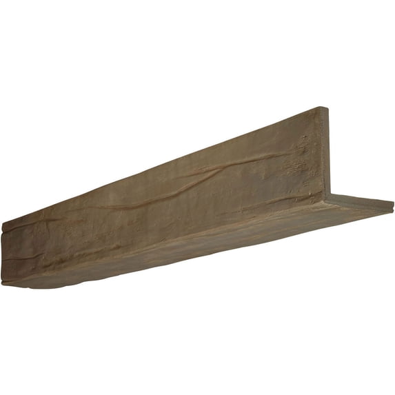 4"W x 12"H x 12'L 2-Sided (L-beam) Riverwood Endurathane Faux Wood Ceiling Beam, Honey Dew