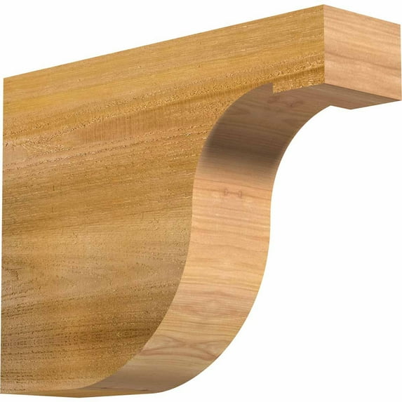 4"W x 12"H x 16"L Del Monte Rough Sawn Rafter Tail, Western Red Cedar