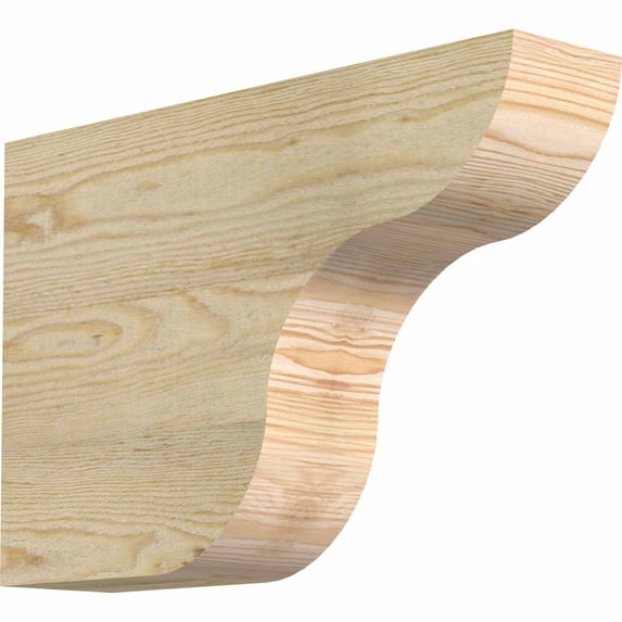 4"W x 12"H x 18"L Carmel Rough Sawn Rafter Tail, Douglas Fir