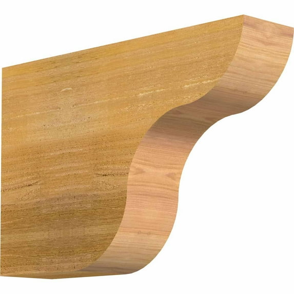4"W x 12"H x 18"L Carmel Rough Sawn Rafter Tail, Western Red Cedar