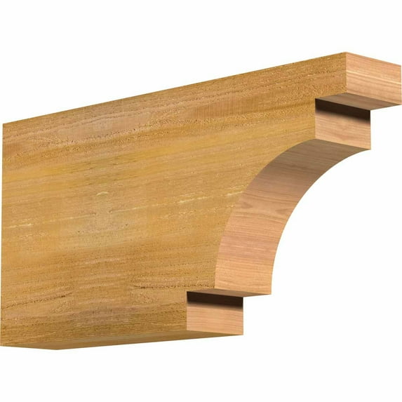 4"W x 12"H x 24"L Mediterranean Rough Sawn Rafter Tail, Western Red Cedar