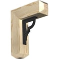 thumbnail image 1 of 4"W x 13 1/2"D x 16"H Bradford Craftsman Ironcrest Rough Sawn Bracket, Douglas Fir (1 1/2"W x 5 1/2"D x 8"H Iron Bracket), 1 of 5