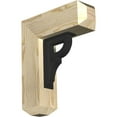 thumbnail image 1 of 4"W x 13 1/2"D x 16"H Bradford Craftsman Ironcrest Rough Sawn Bracket, Douglas Fir (2"W x 5 1/2"D x 8"H Iron Bracket), 1 of 5
