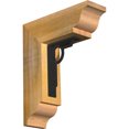 thumbnail image 1 of 4"W x 13 1/2"D x 16"H Maria Traditional Ironcrest Rough Sawn Bracket, Western Red Cedar (1 1/2"W x 5 1/2"D x 8"H Iron Bracket), 1 of 5