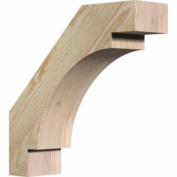 4"W x 14"D x 14"H Merced Rough Sawn Brace, Douglas Fir