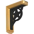 thumbnail image 1 of 4"W x 14"D x 16"H Austin Arts & Crafts Ironcrest Rough Sawn Bracket, Western Red Cedar (2"W x 10"D x 12"H Iron Bracket), 1 of 5