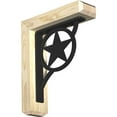 thumbnail image 1 of 4"W x 14"D x 16"H Austin Craftsman Ironcrest Rough Sawn Bracket, Douglas Fir (1 1/2"W x 10"D x 12"H Iron Bracket), 1 of 5