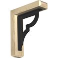 thumbnail image 1 of 4"W x 14"D x 16"H Bradford Craftsman Ironcrest Rough Sawn Bracket, Douglas Fir (1 1/2"W x 10"D x 12"H Iron Bracket), 1 of 5
