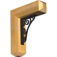 thumbnail image 1 of 4"W x 15 1/2"D x 18"H Tristan Craftsman Ironcrest Rough Sawn Bracket, Western Red Cedar (1 1/2"W x 7 1/2"D x 10"H Iron Bracket), 1 of 5