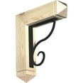 thumbnail image 1 of 4"W x 18"D x 20"H Ashford Arts & Crafts Ironcrest Rough Sawn Bracket, Douglas Fir (1 1/2"W x 10"D x 12"H Iron Bracket), 1 of 5