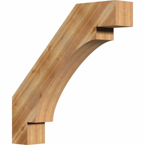 4"W x 22"D x 22"H Merced Rough Sawn Brace, Western Red Cedar