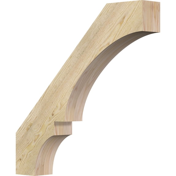 4"W x 26"D x 26"H Balboa Rough Sawn Knee Brace, Douglas Fir