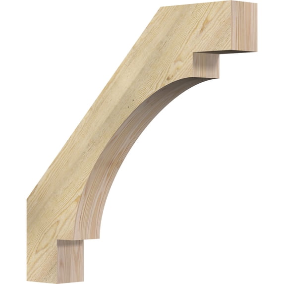 4"W x 28"D x 28"H Merced Rough Sawn Knee Brace, Douglas Fir
