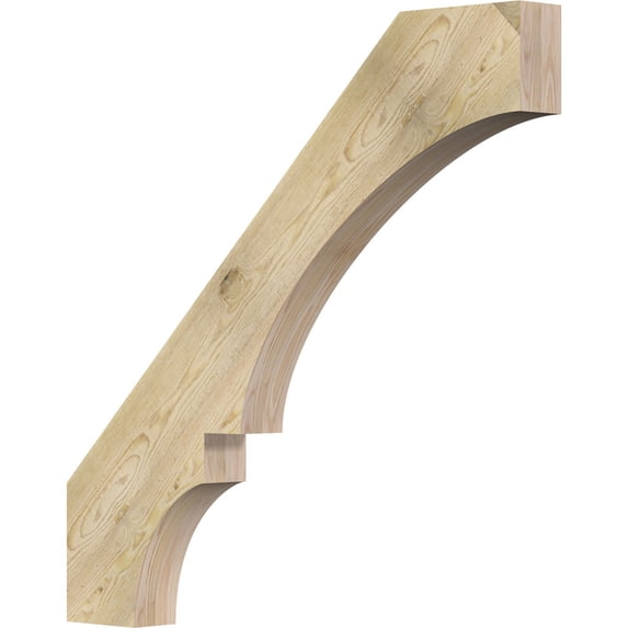4"W x 40"D x 40"H Balboa Rough Sawn Knee Brace, Douglas Fir