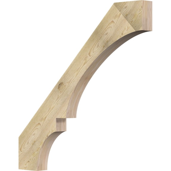 4"W x 44"D x 44"H Balboa Rough Sawn Knee Brace, Douglas Fir