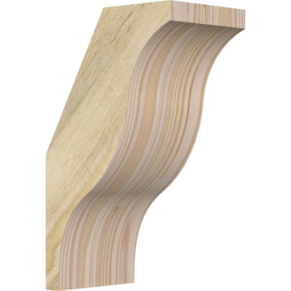 4"W x 6"D x 10"H Funston Rough Sawn Knee Brace, Douglas Fir