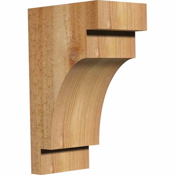 4"W x 6"D x 10"H Mediterranean Rough Sawn Corbel, Western Red Cedar
