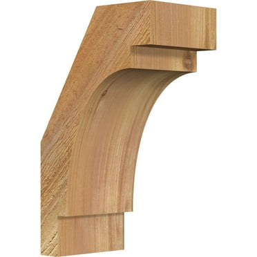 4"W x 6"D x 10"H Merced Rough Sawn Knee Brace, Western Red Cedar