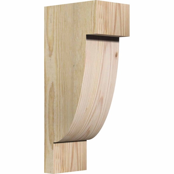 4"W x 6"D x 14"H Alpine Rough Sawn Corbel, Douglas Fir