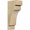 thumbnail image 1 of 4"W x 6"D x 14"H Mediterranean Rough Sawn Corbel, Douglas Fir, 1 of 9