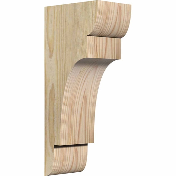 4"W x 6"D x 14"H New Brighton Rough Sawn Corbel, Douglas Fir