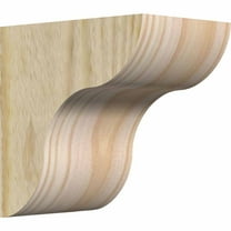 4"W x 6"D x 6"H Carmel Rough Sawn Corbel, Douglas Fir