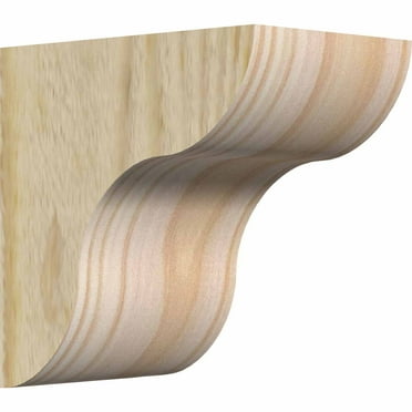 4"W x 6"D x 6"H Carmel Rough Sawn Corbel, Douglas Fir