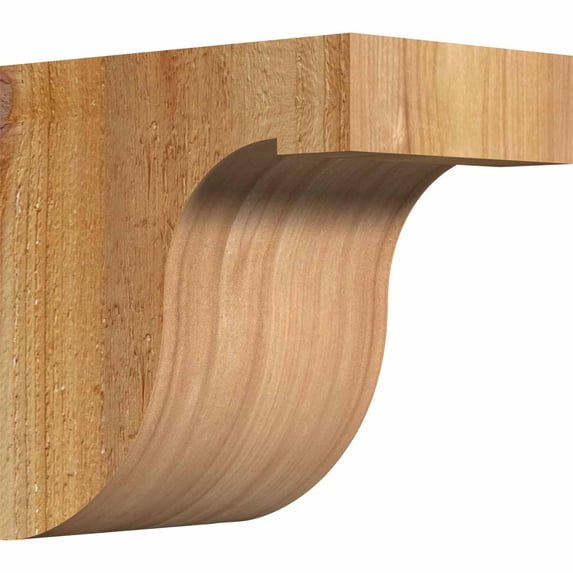 4"W x 6"D x 6"H Del Monte Rough Sawn Corbel, Western Red Cedar