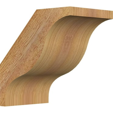 4"W x 6"D x 6"H Funston Rough Sawn Knee Brace, Western Red Cedar