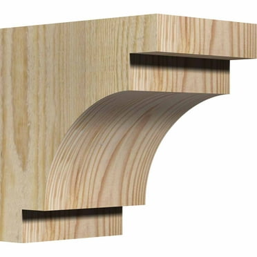 4"W x 6"D x 6"H Mediterranean Rough Sawn Corbel, Douglas Fir