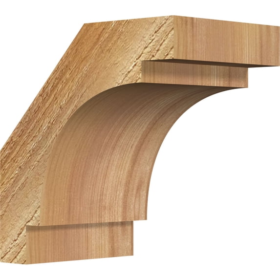 4"W x 6"D x 6"H Merced Rough Sawn Knee Brace, Western Red Cedar