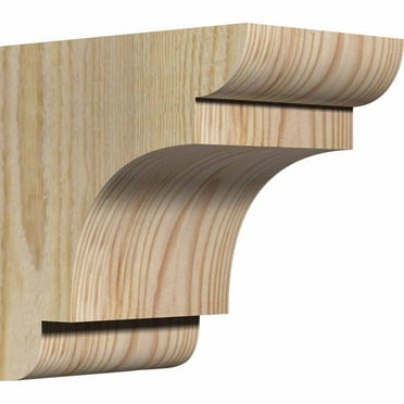 4"W x 6"D x 6"H New Brighton Rough Sawn Corbel, Douglas Fir