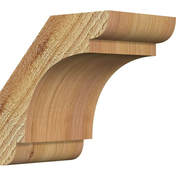4"W x 6"D x 6"H Olympic Rough Sawn Knee Brace, Western Red Cedar